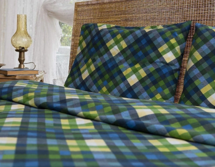 Duvet Cover Set Bursa (Green Blue Navy, Full/Queen Size)