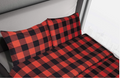 Duvet Cover Set Eskisehir (Red Black Plaid,Full/Queen Size)